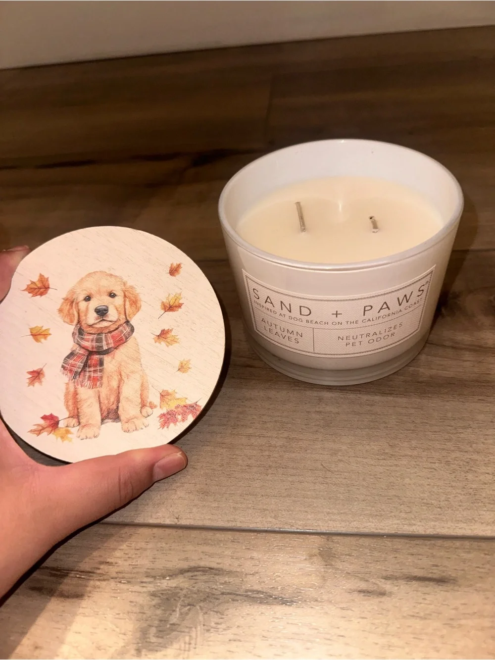 Autumn Leaves Scented Candle - White 🍁 🍂